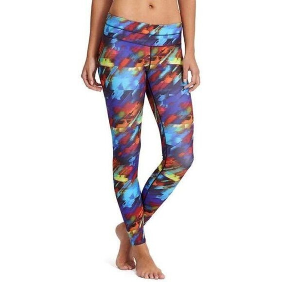 Athleta Colorburst Sonar Athletic Tights XS - Picture 1 of 6